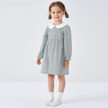 Vestido de Algodón Manga Corta/Larga — Niña 6m-3T
