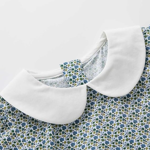 Vestido de Algodón Manga Corta/Larga — Niña 6m-3T