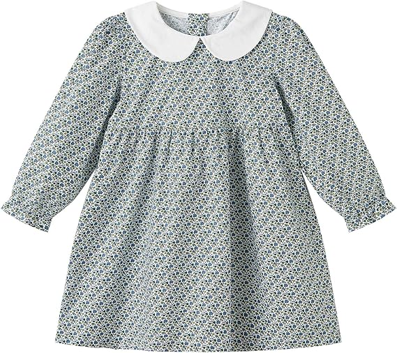 Vestido de Algodón Manga Corta/Larga — Niña 6m-3T