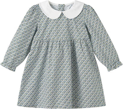 Vestido de Algodón Manga Corta/Larga — Niña 6m-3T