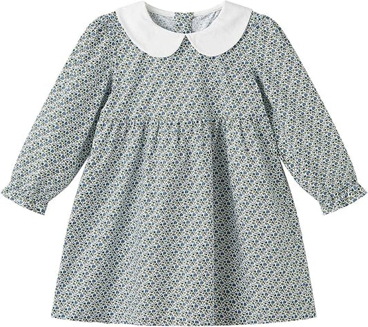 Vestido de Algodón Manga Corta/Larga — Niña 6m-3T