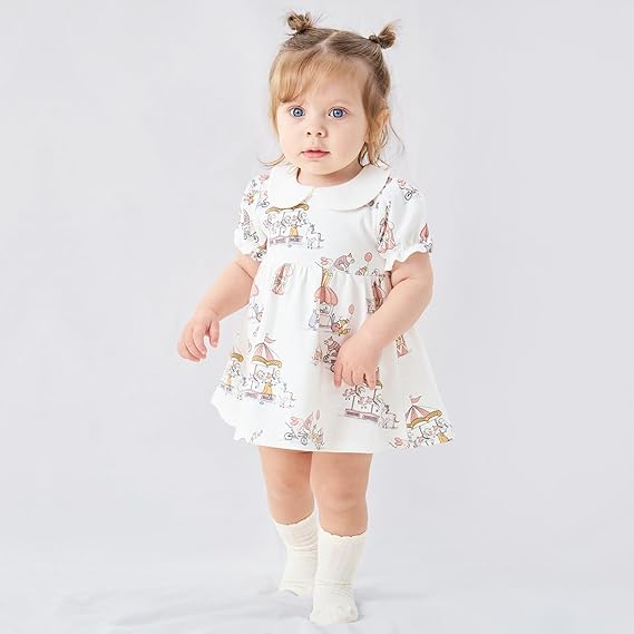 Vestido con Bloomer de Algodón — Bebé Niña 0-24m