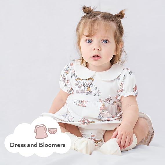 Vestido con Bloomer de Algodón — Bebé Niña 0-24m