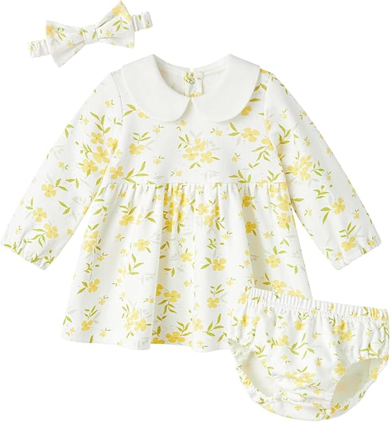 Vestido con Bloomer de Algodón — Bebé Niña 0-24m