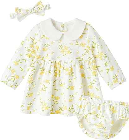 Vestido con Bloomer de Algodón — Bebé Niña 0-24m