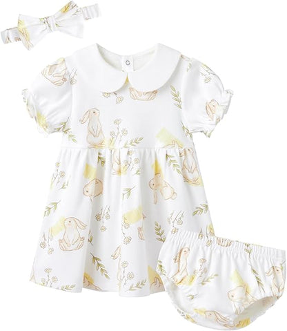 Vestido con Bloomer de Algodón — Bebé Niña 0-24m