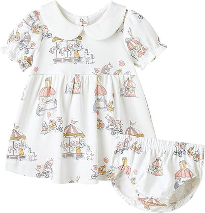 Vestido con Bloomer de Algodón — Bebé Niña 0-24m