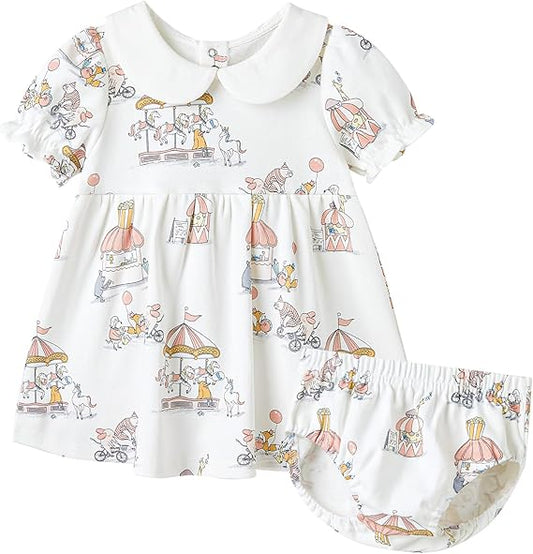 Vestido con Bloomer de Algodón — Bebé Niña 0-24m